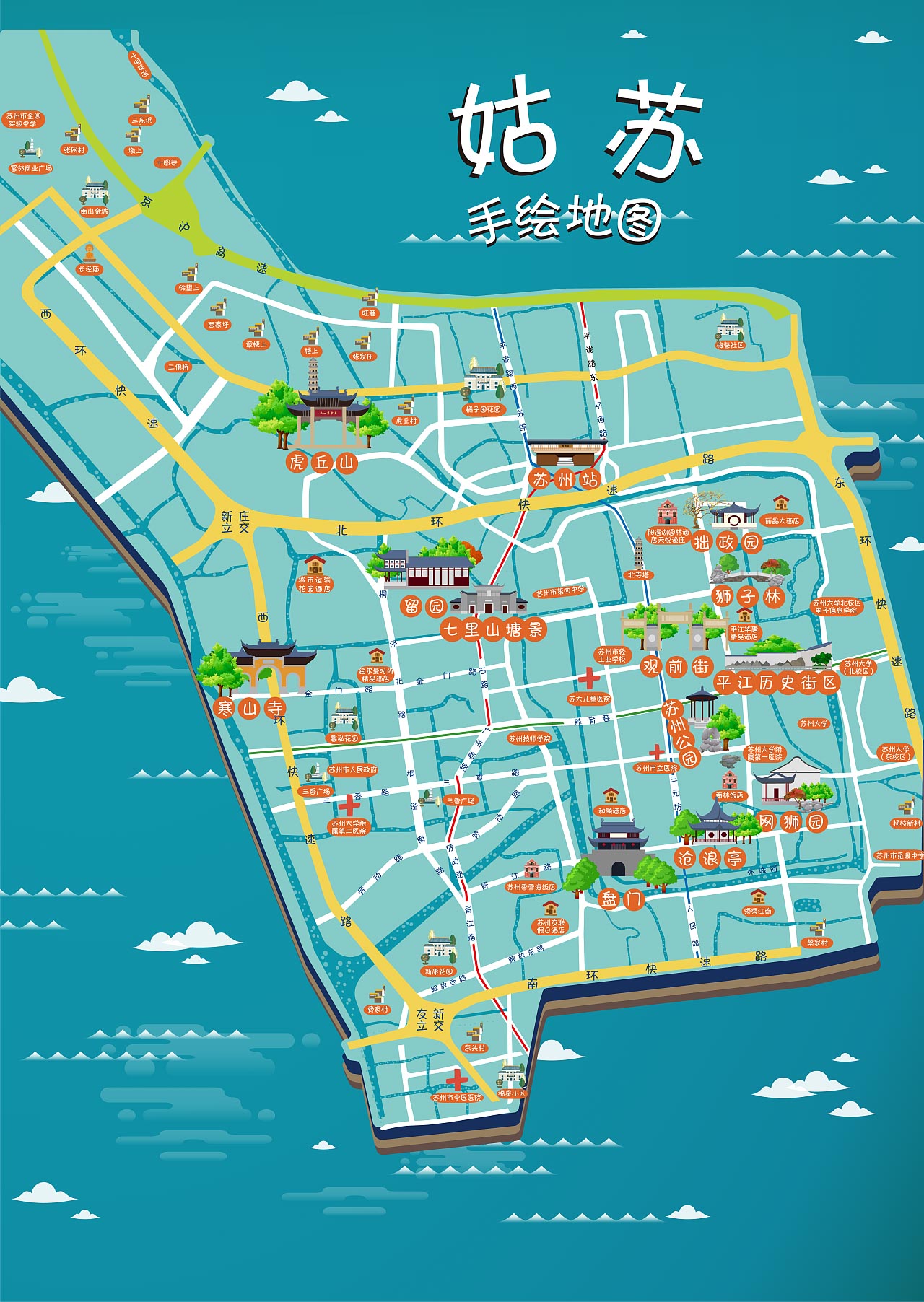 龙港手绘地图景区的文化宝藏